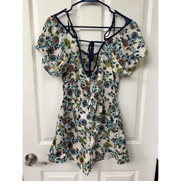 Blue Rain small short romper cold shoulder new embroidered tassels ($59 retail) - Picture 5 of 14